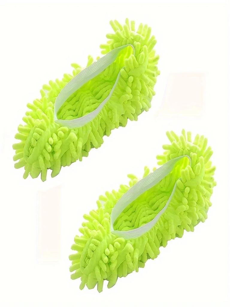 2Pcs Mop Slippers, Soft Washable and Reusable Microfiber Foot Socks, Suitable for Cleaning Dust in Bathrooms, Kitchens, and Bedr