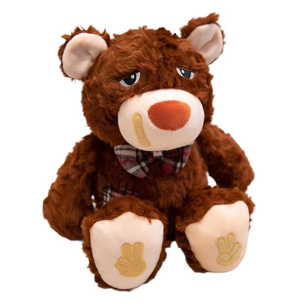 Cute Committee Qu Bear Doll Plush Toy Patch Bear Doll Wedding Cloth Doll Birthday Gift