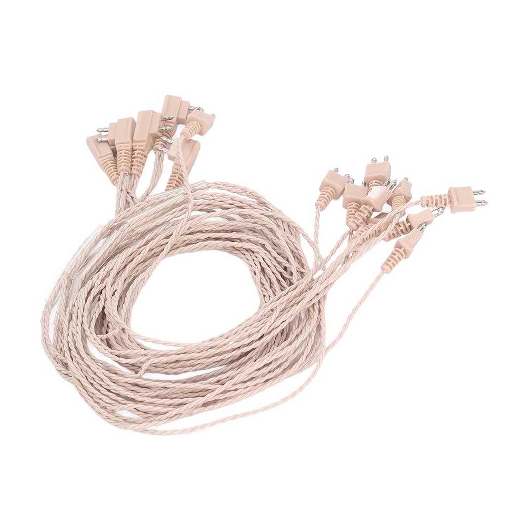 5pcs Sound Aid Adapter Cable 2 Pin Sound Amplifier Recevier Cable for Dual Earphone Device Skin Color