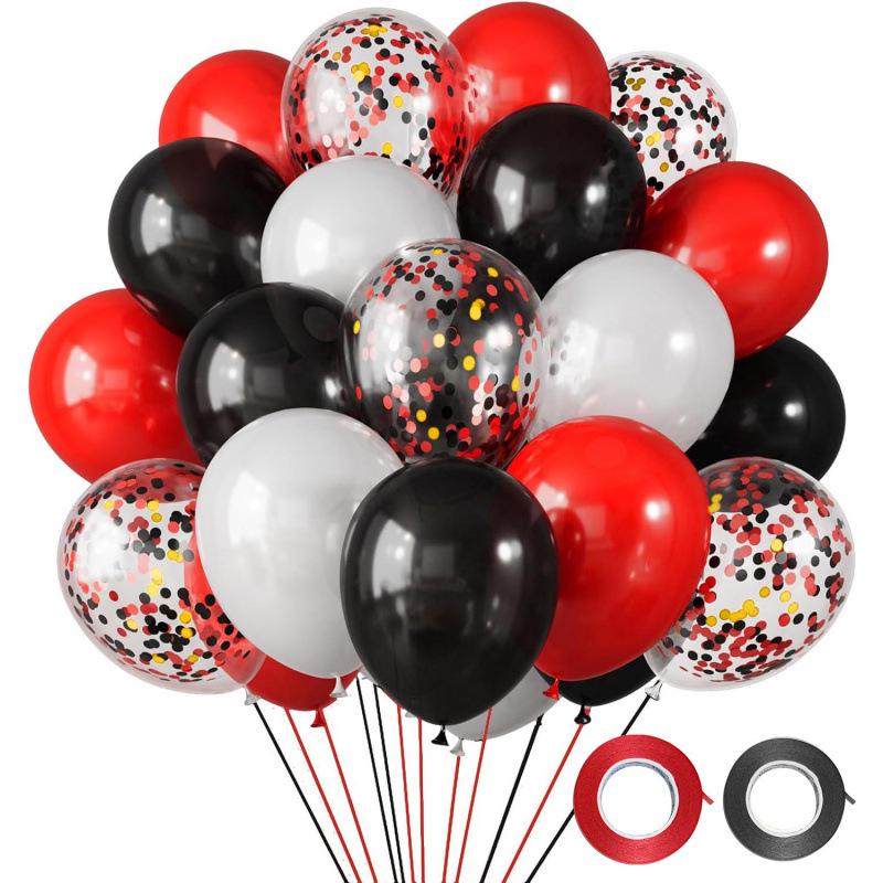 12-Inch Sequin Metallic Latex Balloons, 30pcs - Perfect for Birthday Party Decorations