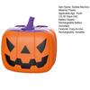 Halloween Pumpkin Bubble Machine Automatic Blower with Music & LED Lights Rechargeable Kid's Toy for Party Favors Outdoor Fun