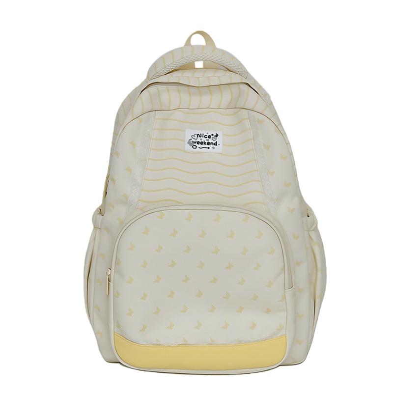 Schoolbag Korean ins wind backpacking travel lightweight niche design sense student schoolbag female sweet cute backpack summer