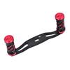 Fishing Reel Handle Carbon Fiber Frame with Fittings Replace Parts 95mm (Black Red)