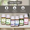 Ambition Fragrances Water Soluble Diffuser Oil Set, 6 Scents (Lemon Grass, Lemon, Lavender, Lotus Bucket, Khus, Orchid), 10ml Each