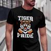Vintage Tiger Pattern Motorcycle T-Shirt