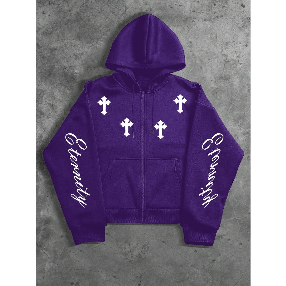 Trendiger Bedruckter Herren Zip-Up Hoodie, Perfekt für Lässige Streetwear, Ideal für Stilvolle Outfits, Neue Herbstkollektion