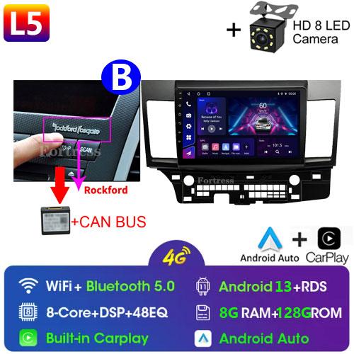 Android 14 for Mitsubishi Lancer 2008 2007 - 2013 Car Radio Multimedia Stereo Video Player CARPLAY GPS 2 Din 4G LTE Antenna