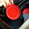 4pcs Diamond Car Cup Holder Insert Coaster Water Cup Drink Bottle Anti-slip Mat Washable Silicone Mat Car Accessories