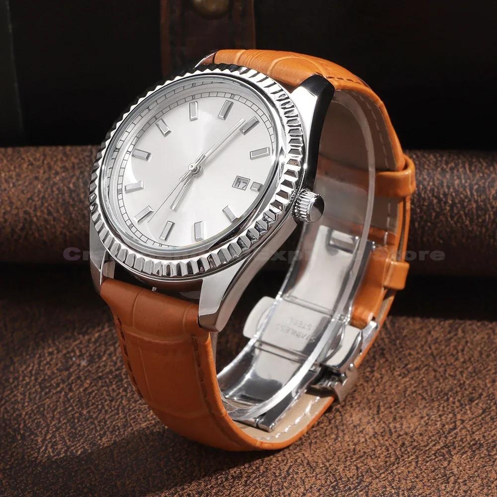 Genuine Leather Strap Band Butterfly Clasp Bracelet Common WristBand Accessories with Wooden Box 16mm 18mm 19mm 20mm 22mm 24mm