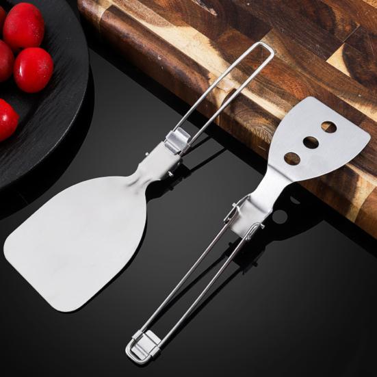 Stainless Steel Tableware Foldable Design Hollow Handle Portable Cookware Camping Hiking
