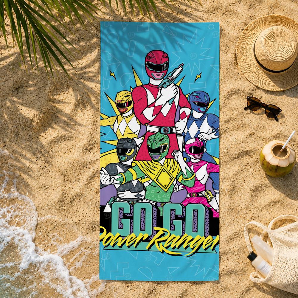 Heroic M-Mighty Morphin Power Rangers Towel Ultra-Fine Fiber Quick Drying Absorbent Towel, Beach Swimming Vacation Beach Towel