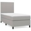 Maison Exclusive - Sommier à lattes de lit avec matelas Gris clair 90x200 cm Tissu