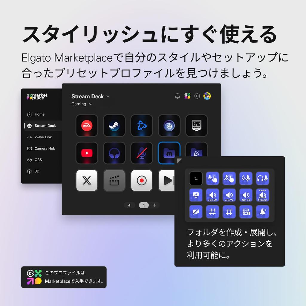 Elgato Stream Deck Scissor Workflow Controller with Customizable Macro Keys for and More with Windows 10 and macOS 13 and Keys OBS, Twitch, Discord,