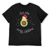 Avocado - Avo Merry Christmas T-Shirt Tees Kawaii Clothes Vintage Boys Animal Print Workout Shirts for Men
