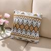 1pc Bohemian Knit Pillow Cover 45x45cm - Striped Winter Cushion Case Soft Nylon with Zipper Closure Hand Washable Sofa Bed Decor
