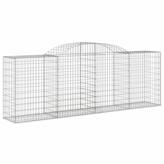 VidaXL Arched Gabion Baskets 11 Pcs 300x50x100/120 Cm Galvanized Iron, Gabion, Gabion Cage, Gabion Wall Basket, Wall 3146710