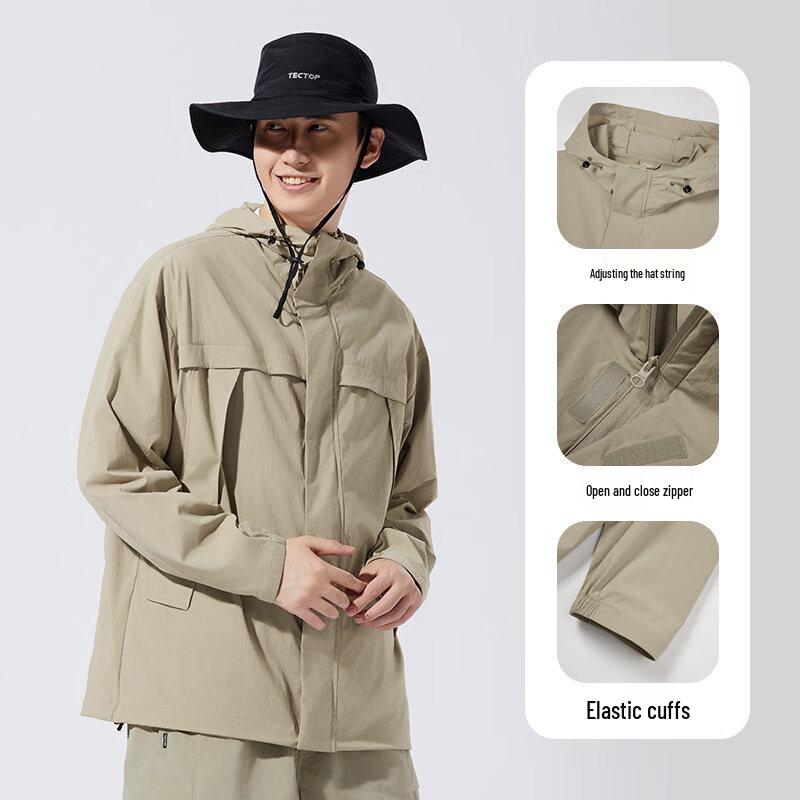 

TECTOP Unisex Outdoor Windproof & Breathable Hiking Jacket L