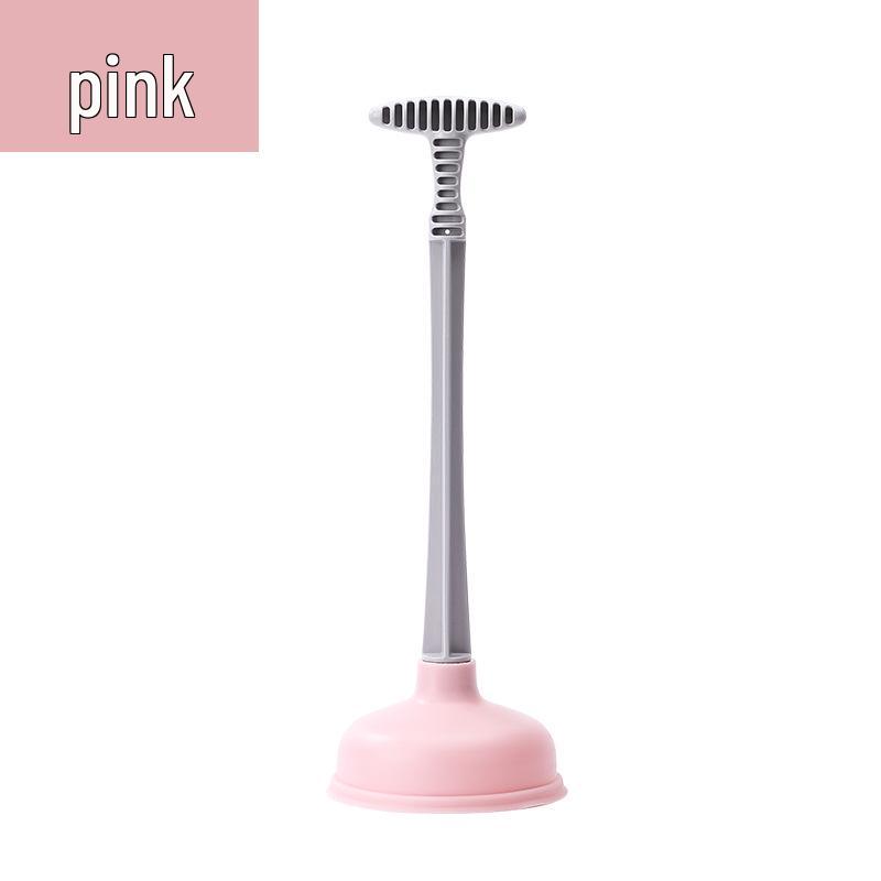 Toilet Pipe Dredger: Household Water Suction Plunger Handle length about 36cm розовый