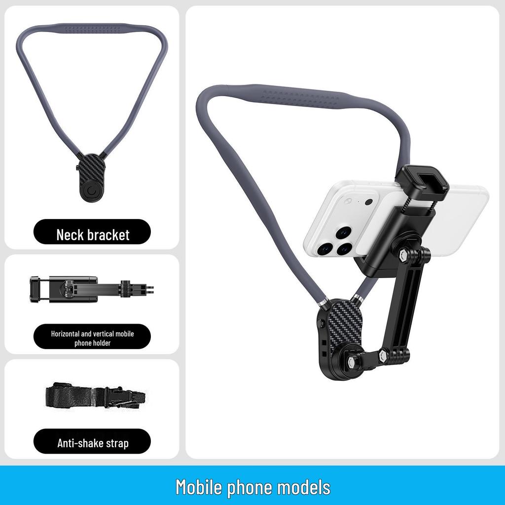 Anti-Shake Magnetic Neck Lanyard for Mobile Phones & DJI Action 6/5 Pro - Ideal for Live Streaming, Running, Cycling
