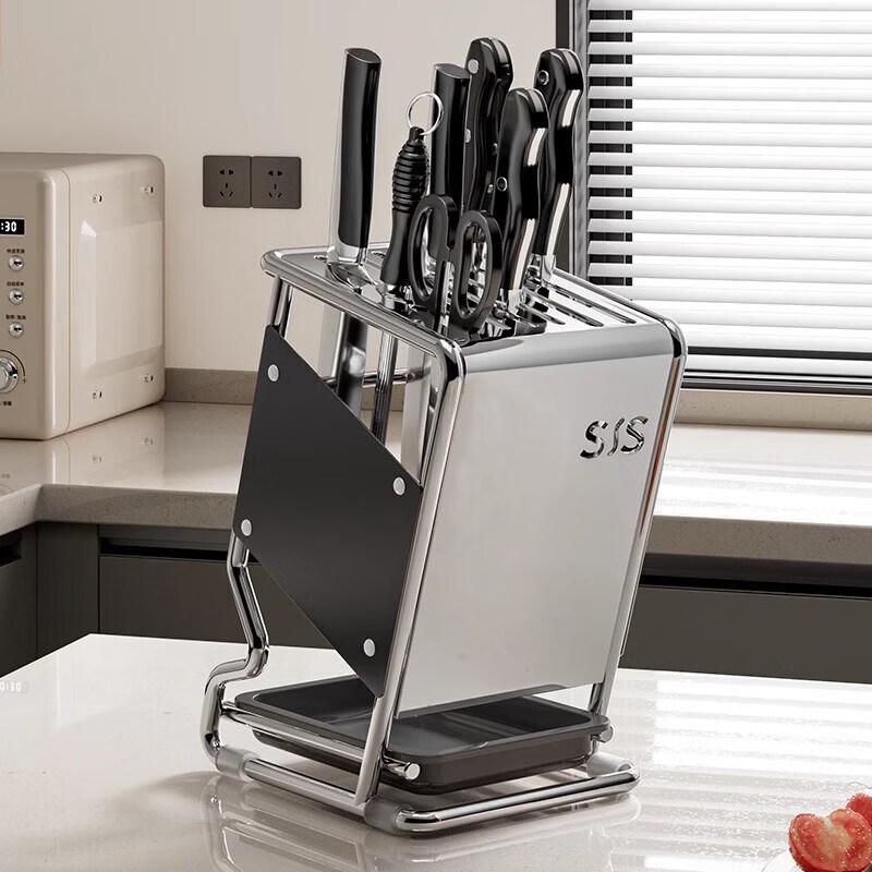 Chixing Multifunctional Stainless Steel Kitchen Knife and Cutting Board Organizer