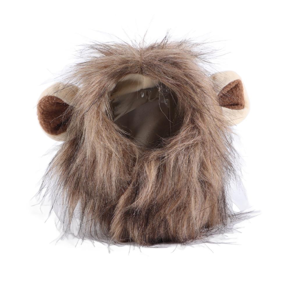 Furry Texture Pet Headwear Adjustable Dog Mane Wig Cute Cat Lion Costume Photo Props