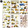 Construction Party DIY Decorations Construction Hats Tattoo Sticker Keychains Balloons Bracelets Bags Kids Birthday Party Favors