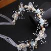 Fairy Girl Headband Bright Color Imitation Pearls Flower Decor Princess Hair Hoop Party Crown Hair