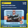 1/12 BMW S1000 RR Gulf Oil Edition Super Motorcycle Diecast Model Car Metal Alloy Ornament Collection & Hobby Birthday Gifts Boy