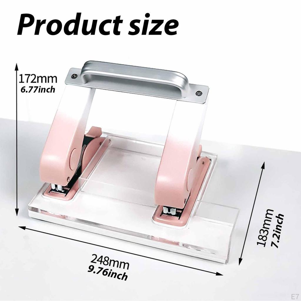 Heavy Duty Double Row Fits 24/6 Effortless with Storage Box Manual Office for Students Commercial