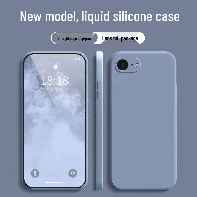 

Compatible with Apple 16e: Liquid Silicone Full-Coverage Drop-Proof Solid Color Skin-Friendly Protective Case. Apple 16e шифер серый