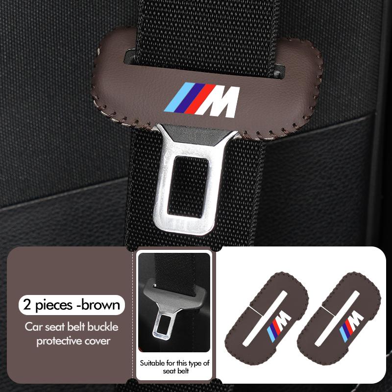 1/2/5pcs Auto Leather Belt Buckle Protector Durable Guard Cover For BMW E93 F10 F20 F30 F40 F15 F25 F26 F31 F49 F86 M3 M5 X3 E90