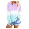 Mode Frauen Sweatshirt Langarm Sweatshirt Tie-Dye Gedruckt Pullover Tops