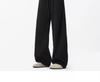 Black Machete Men's Wide-Leg Sweatpants – Autumn/Winter Drape Style, CleanFit Casual Trousers