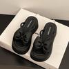 2025 Summer New Fairy Style Bow Gentle Platform Sandals Women Wear Fashionable Versatile One-word Cool Slippers