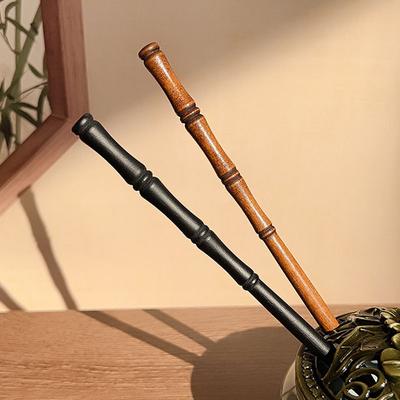 Bamboo Knot Wood Women Girl Chinese Style Tradition Classical Culture Stick Pan Hair Pin Clip Fork Hairpin Wooden Headwear Retro