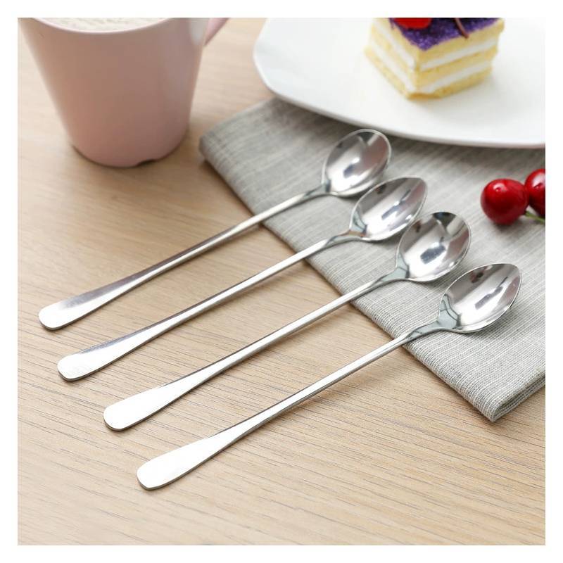 Stainless Steel Coffee Stirring Spoon For Office Use With Long Handle And Modern Design