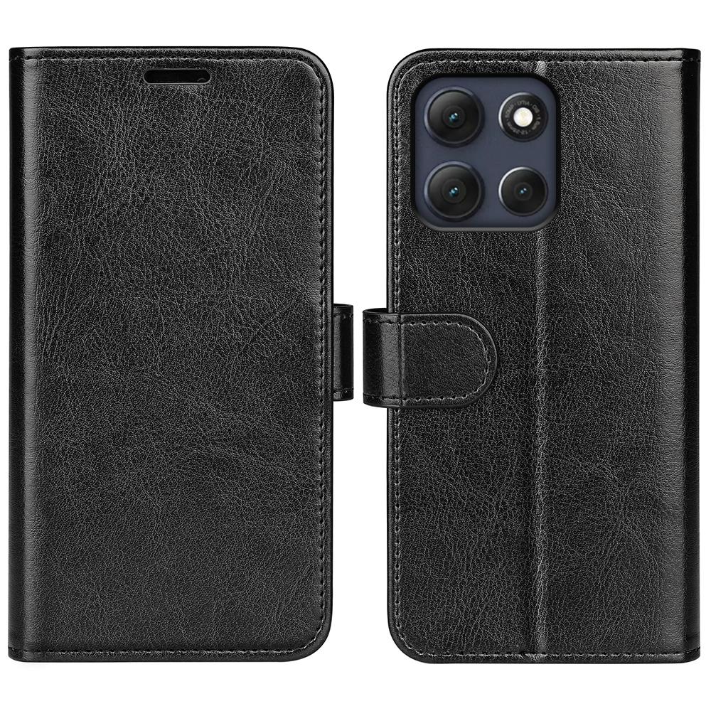

For Motorola Moto G86 5G Case Crazy Horse Texture Stand Leather Phone Cover Black