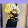 Plush Cartoon Raccoon Backpack With Lightweight Design For Casual Travel And School Use