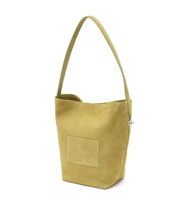 Athe Vanessabruno [Panier] Olive Suede Panier Bucket Bag L Aaba5F202K1
