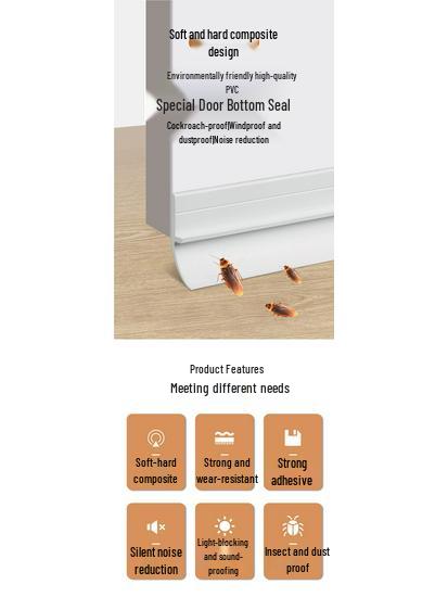 Self-Adhesive Soundproof Door Seal Strip for Windproof and Anti-Theft Protection