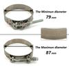 Universal 2.0" 2.25" 2.5" 2.75" 3.0" 3.25" 3.5" 4.0" T-Bolt Exhaust Clamp Intake Turbo Exhaust Intercooler Silicone Coupler