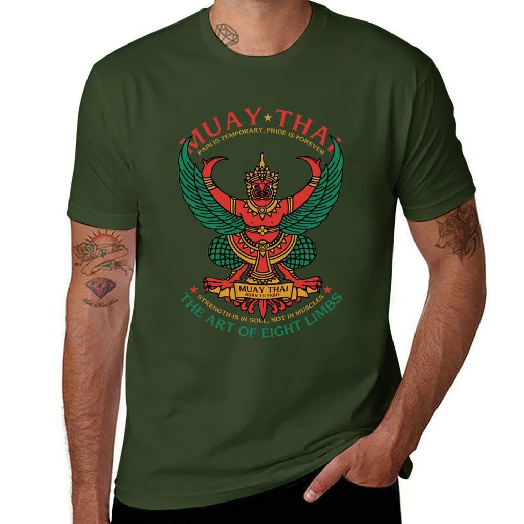 Muay Thai Sak Yant Garuda T-shirt snabbtorkande anpassad design din egen animekläder sommar 2025 herrskjortor grafisk t-shirt