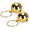 2pcs Rust Resistant AntiLost Copper  s Crisp Sound Round Collar Decoration for Dog Cat(Golden )