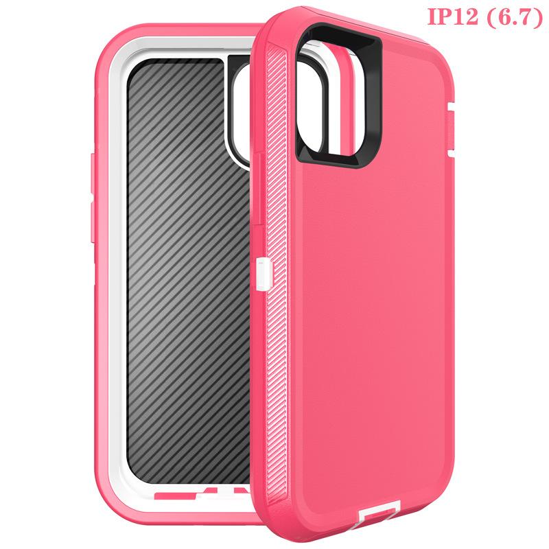 3IN1 For iPhone 15 11 12 13 14 Pro Max XR XS XSMAX X 12/13MINI SE 6 6S 7 8 Plus Heavy Duty Shockproof Armor Phone Case Cover