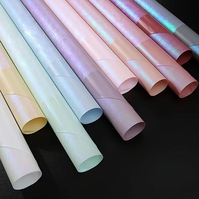2 paquetes 20 hojas/paquete Papel de Envoltura de Flores Iridiscente Doble Cara Embalaje de Ramo de Florista
