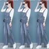 Women's 2026 Spring/Autumn Wide-Leg Denim Overalls & Pants Set