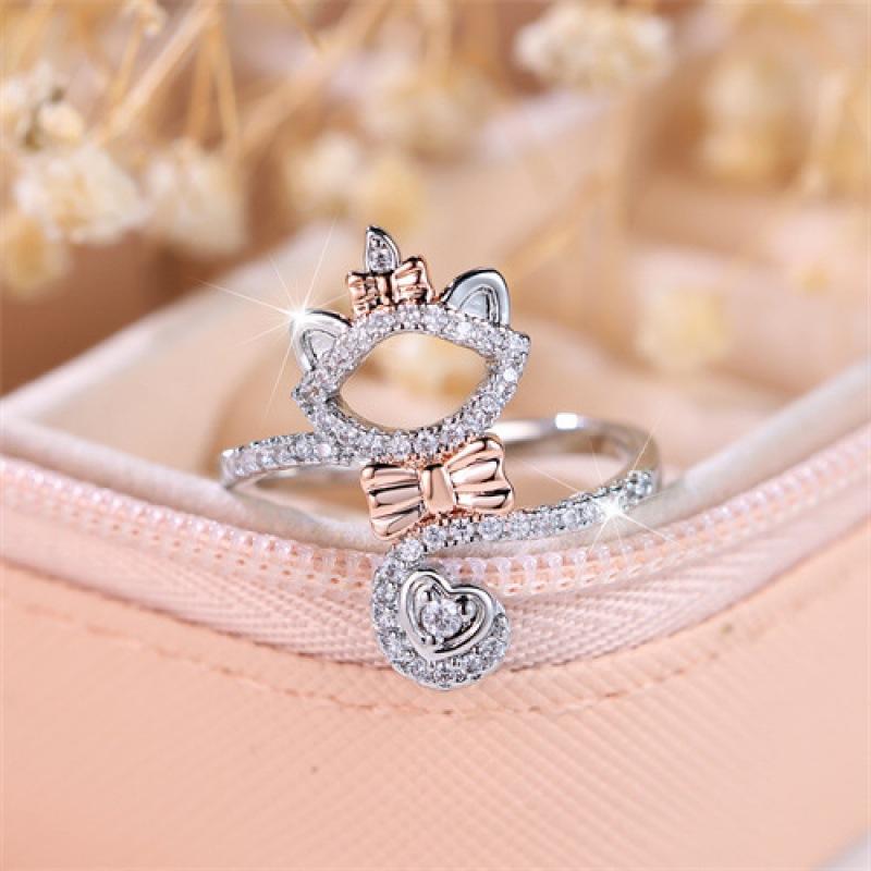 Hot Sale Cat Bow Shape High-end Ladies Ring Jewelry Gift Jewelry no. 6