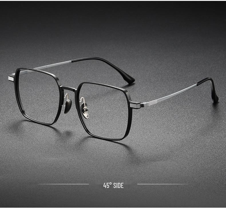 2025 Ultralight Men's Business Glasses: Anti-Blue Light, Fashionable Aluminum-Magnesium-Titanium Frame, Compatible with Prescription or Plano Lenses.