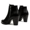Printemps Automne Femmes Bottines Mode Bottes en Cuir PU Talon Haut 8cm Chaussures pour Dames Fermeture Éclair Latérale Bottines pour Femmes Chaussures 2024