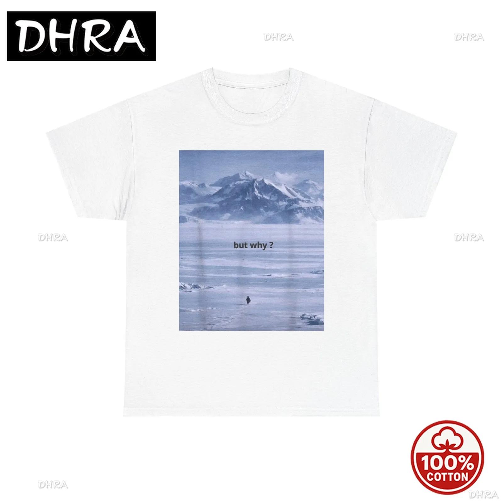 Penguin But Why Meme Head Towards The Mountains Motivational TShirt with Soft Cotton for Cool Casual Loose Harajuku Gothic S